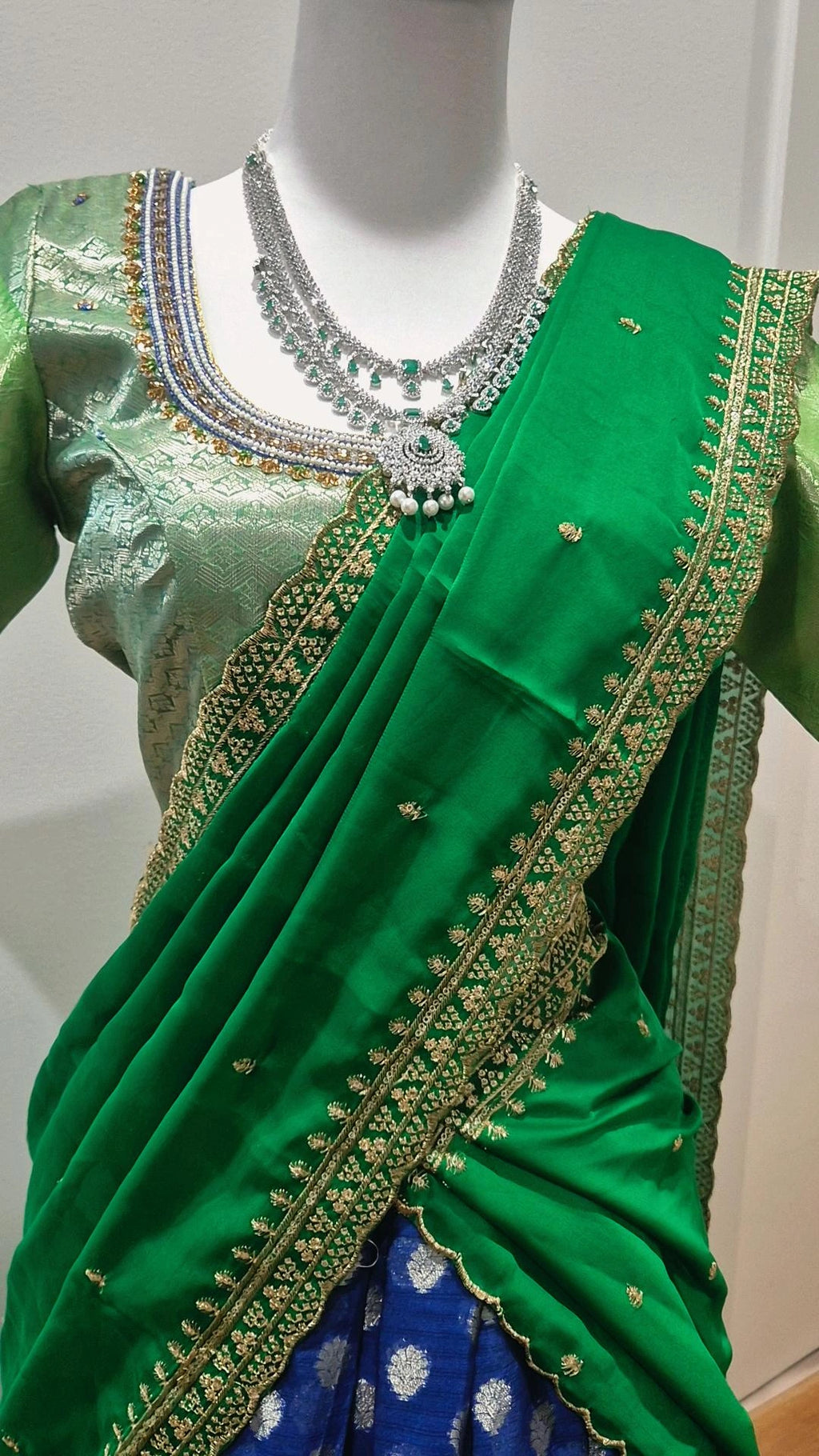 Semi Banarasi Lehenga with Work Blouse