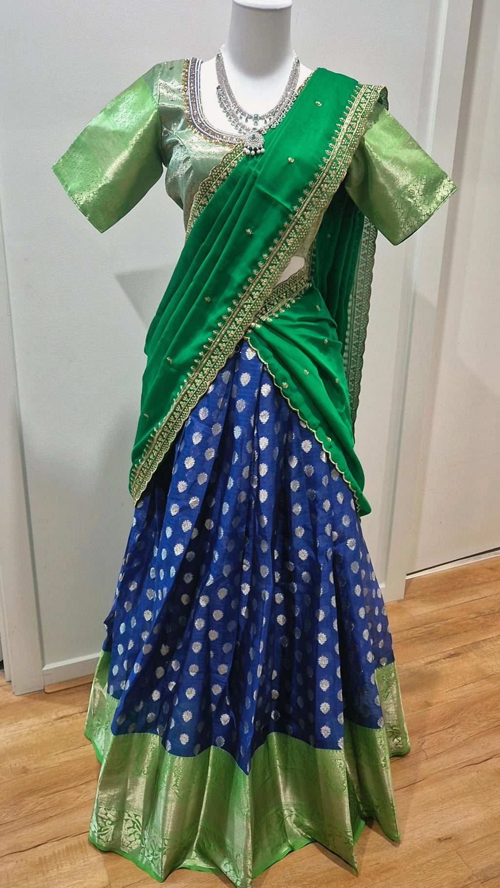 Semi Banarasi Lehenga with Work Blouse