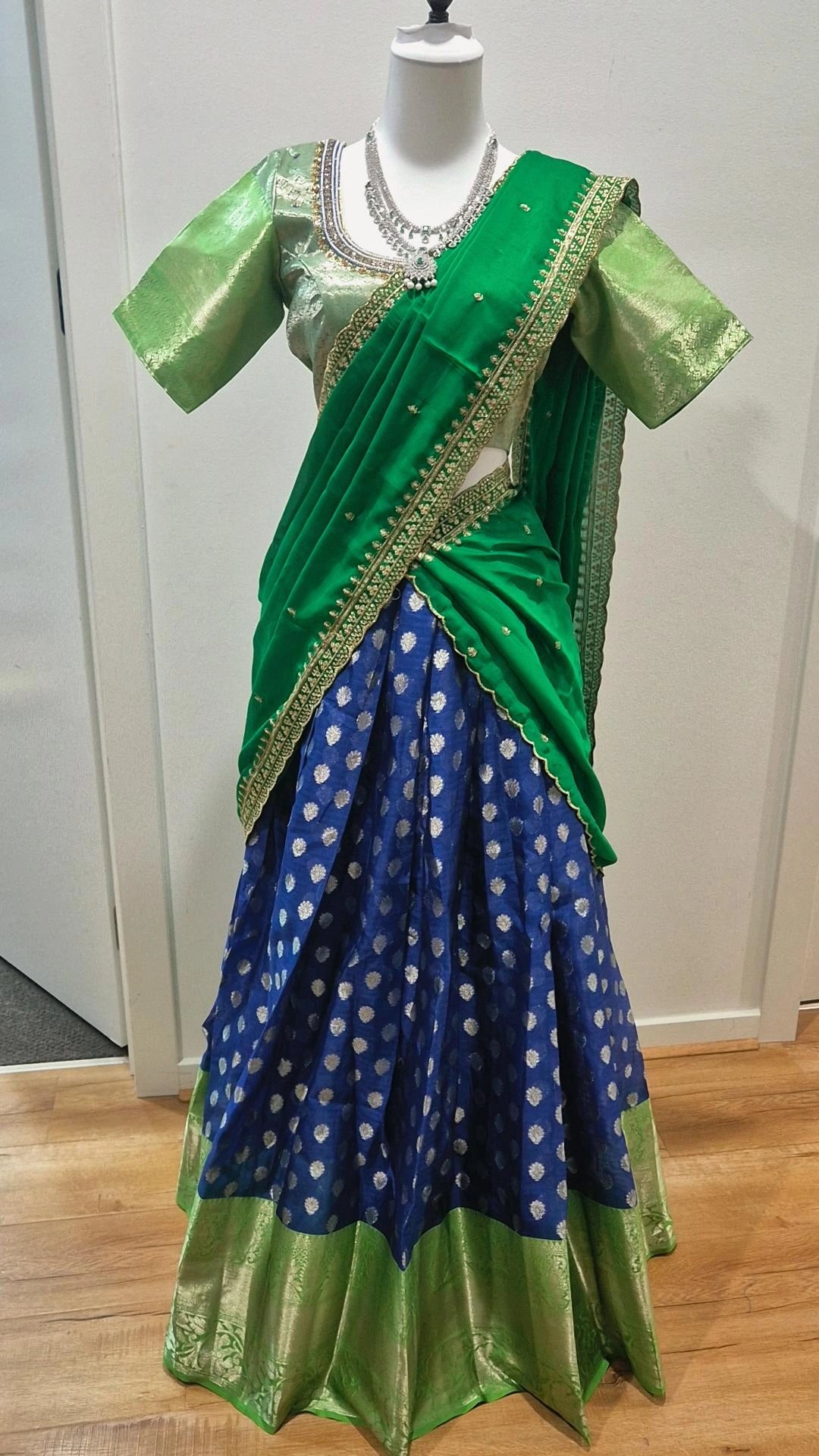 Semi Banarasi Lehenga with Work Blouse