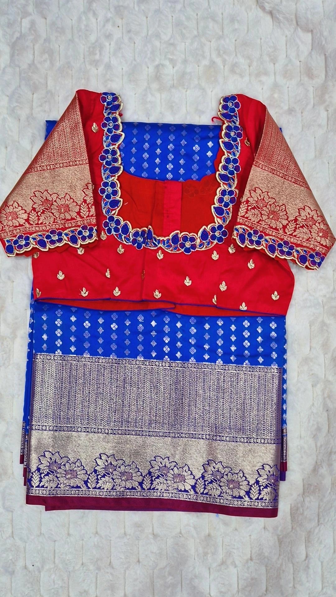 Semi Kanchi Pattu with Work Blouse