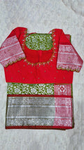 Semi Kanchi Pattu with Maggam Work Blouse