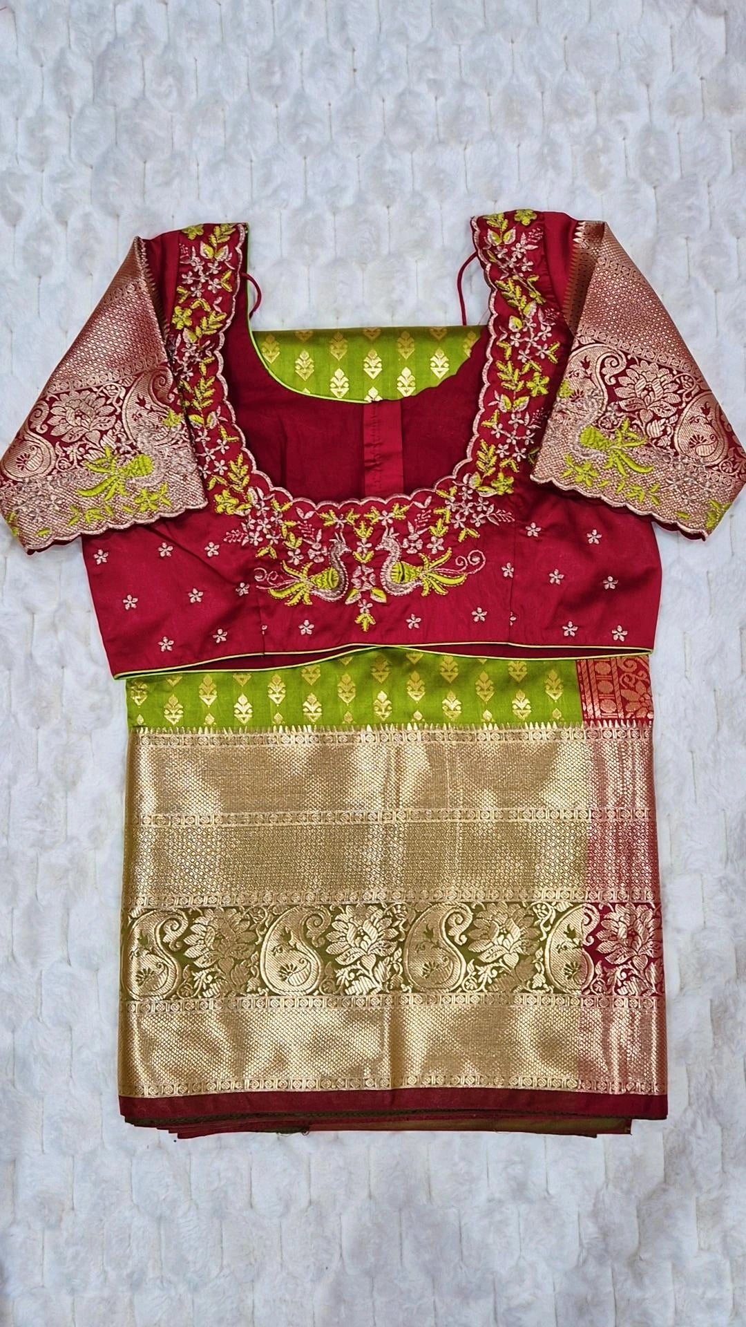 Semi Kanchi Pattu with Work Blouse