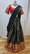 Tissue Banarasi Pattu Lehenga