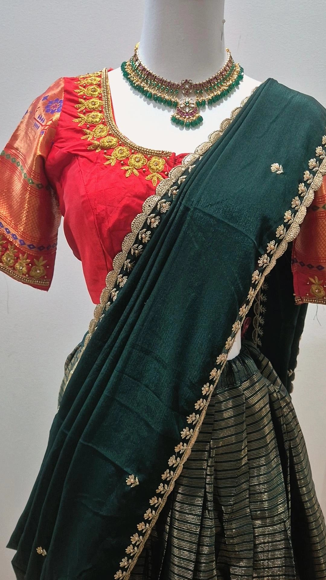 Tissue Banarasi Pattu Lehenga