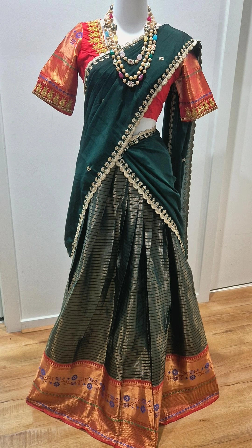 Tissue Banarasi Pattu Lehenga