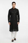 Black Chikankari Kurta