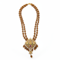 Brown Bead Temple Necklace