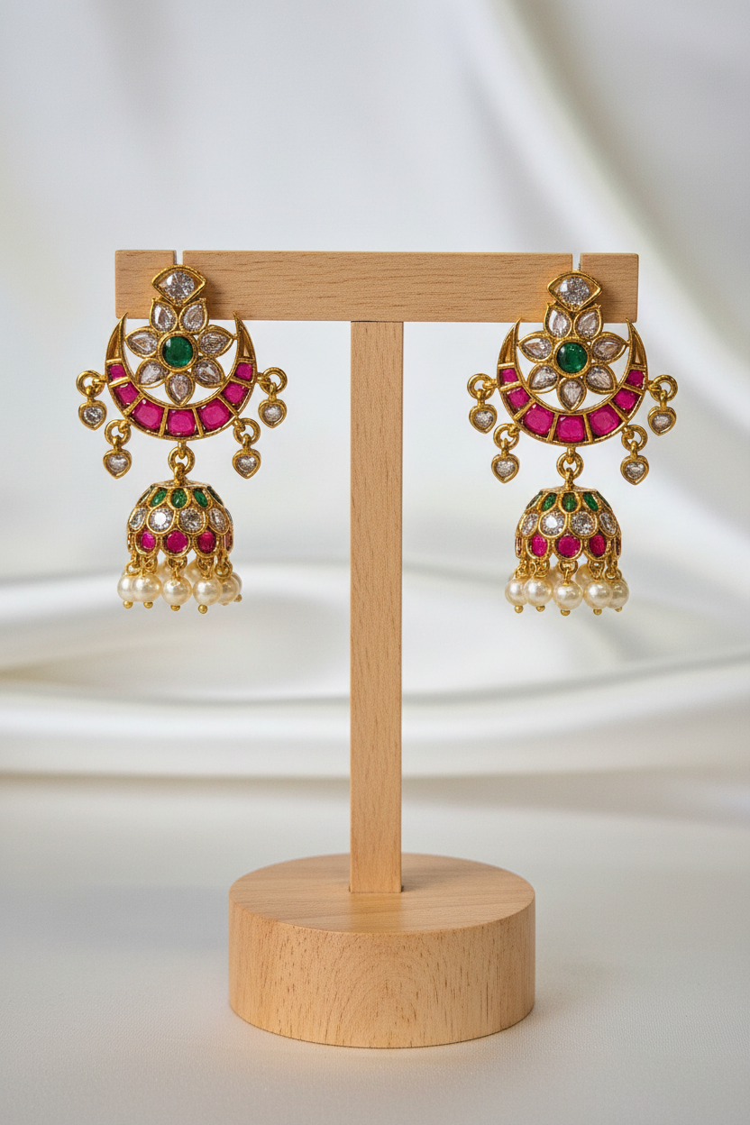 Chandbali Jhumka - On Stand