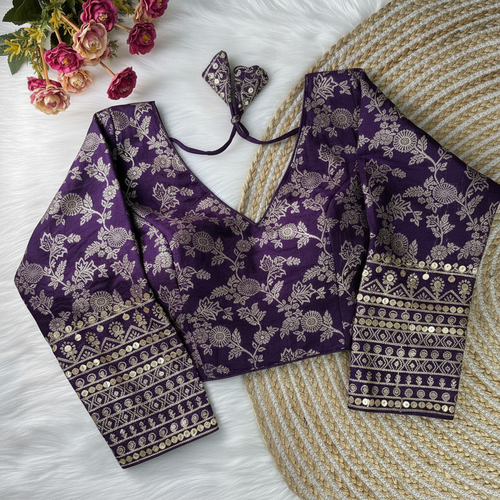 Dark Purple Blouse - Flat Lay