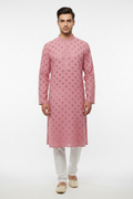 Dusty Rose Pink Chikankari Kurta