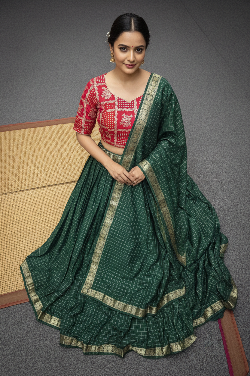 Georgette Lehenga 5 JPG - Model