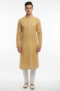 Golden Mustard Chikankari Kurta