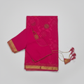Hot Pink Shell Motif Saree