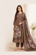 Floral Printed Suit Set Brown - model shot