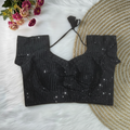 Sequin Blouse - Black styled flat-lay