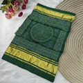 Silk Bandhani Lagdi Patta Dupatta - Red styled
