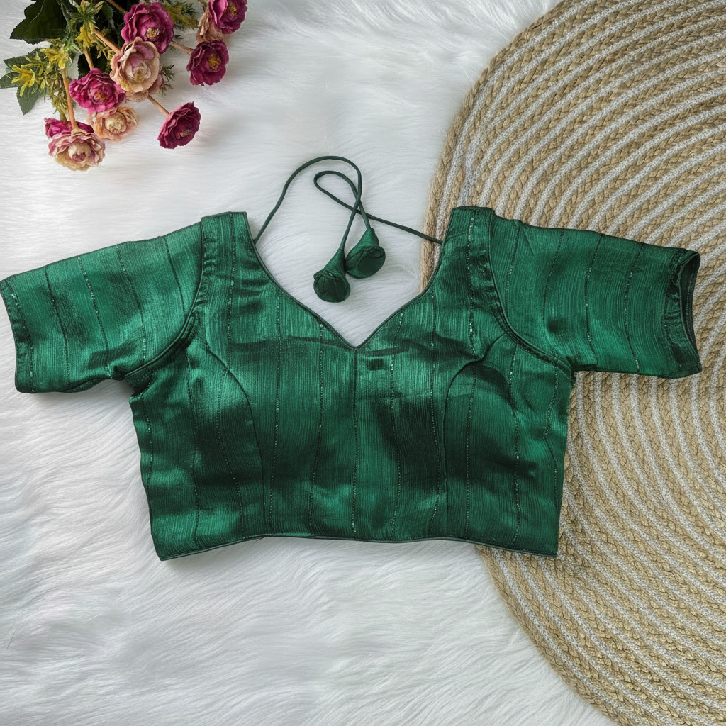 Jummychoo Blouse - Antique Gold flat-lay on styled background
