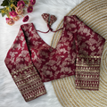 Maroon Banarasi Blouse - Display