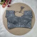 Sequin Blouse - Grey styled flat-lay
