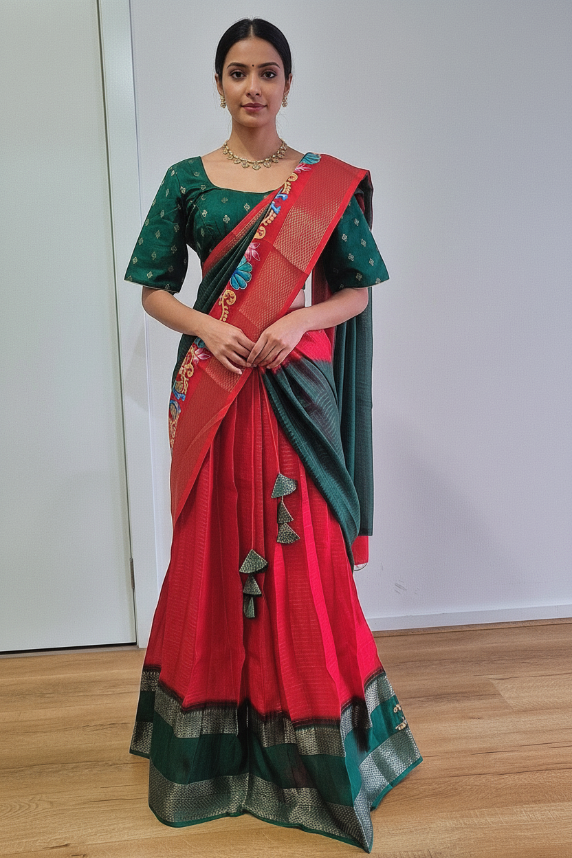 Viscose Georgette Lehenga Set 9 - Model