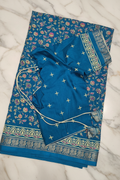 Magenta Wine Dola Silk Saree - Premium Background