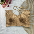 Sequin Blouse - Gold styled flat-lay
