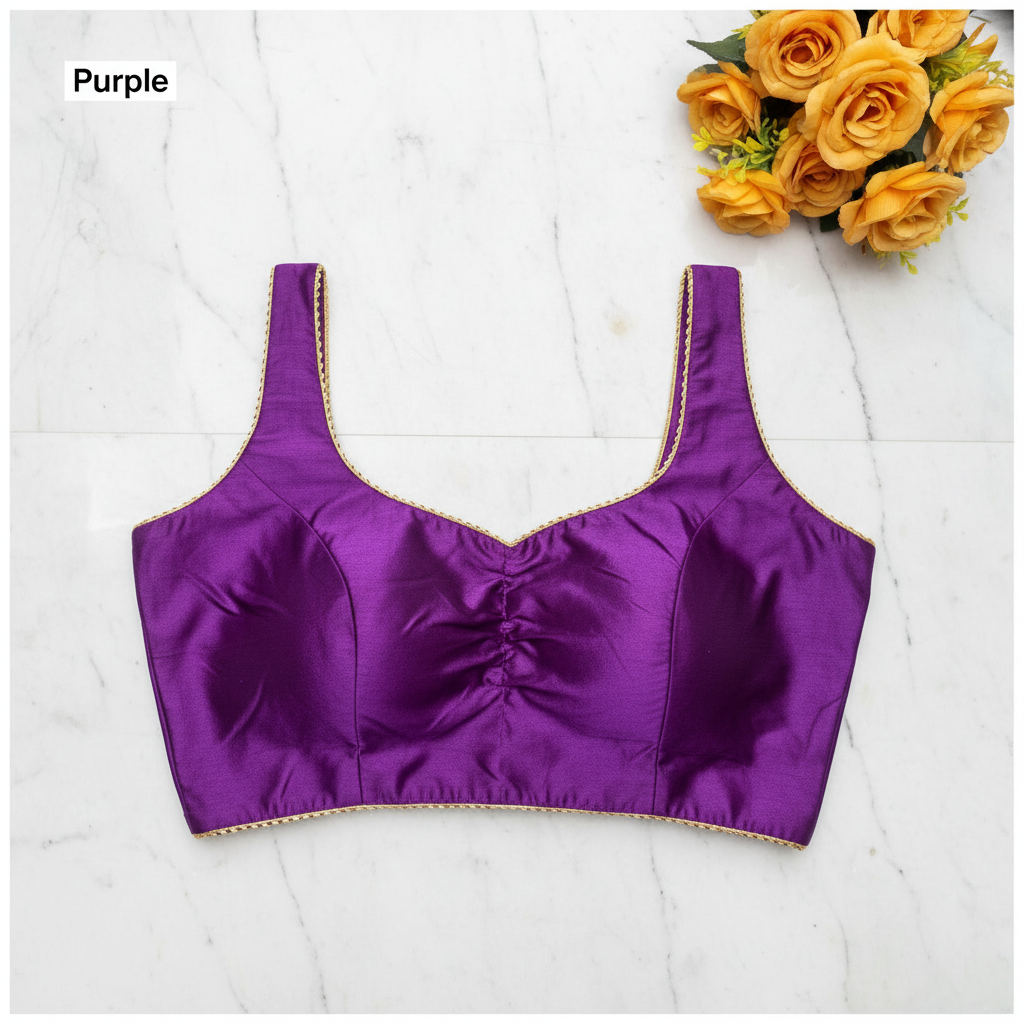 Satin Blouse Purple