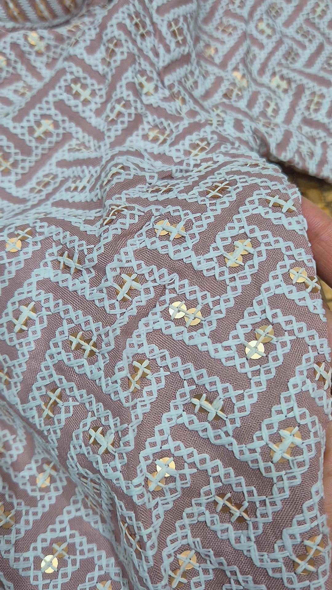 Boys Mauve Pink Chikankari Kurta Pyjama Set