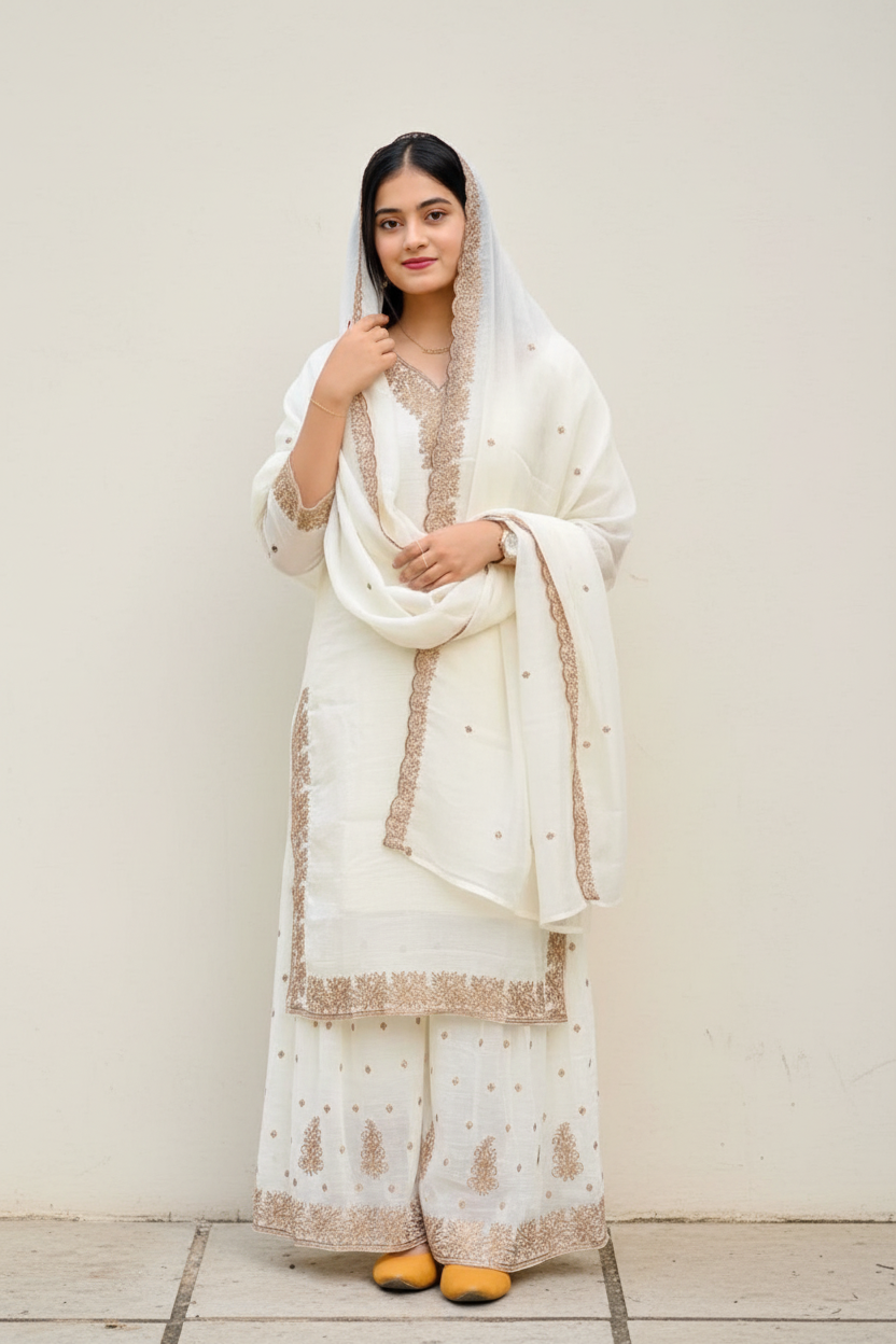 Kurti Set 3 - White