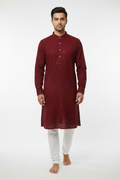 Maroon Wine Chikankari Kurta