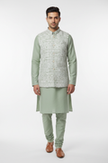 Men's Model - 3-Piece Kurta Set with Embroidery Coat