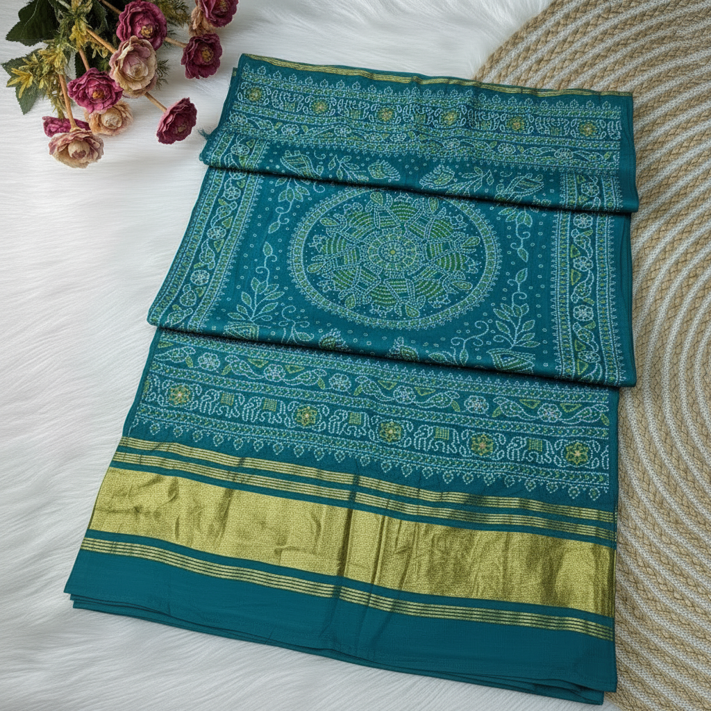 Mint Green Bandhani Dupatta
