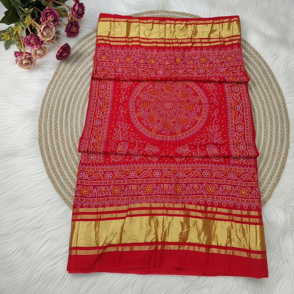 Multicolour Fancy Saree - Close Up