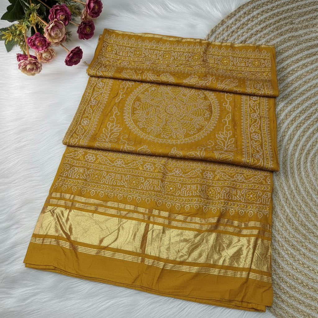 Olive Bandhani Dupatta