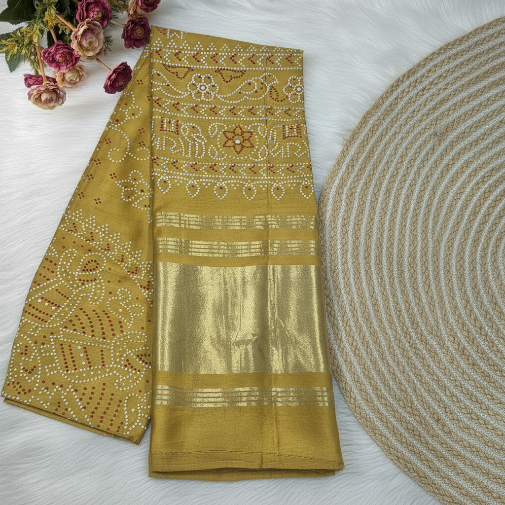 Olive Bandhani Dupatta