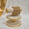 Peach & Crystal Bangles Display
