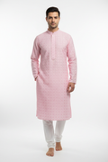 Pink Chikankari Kurta