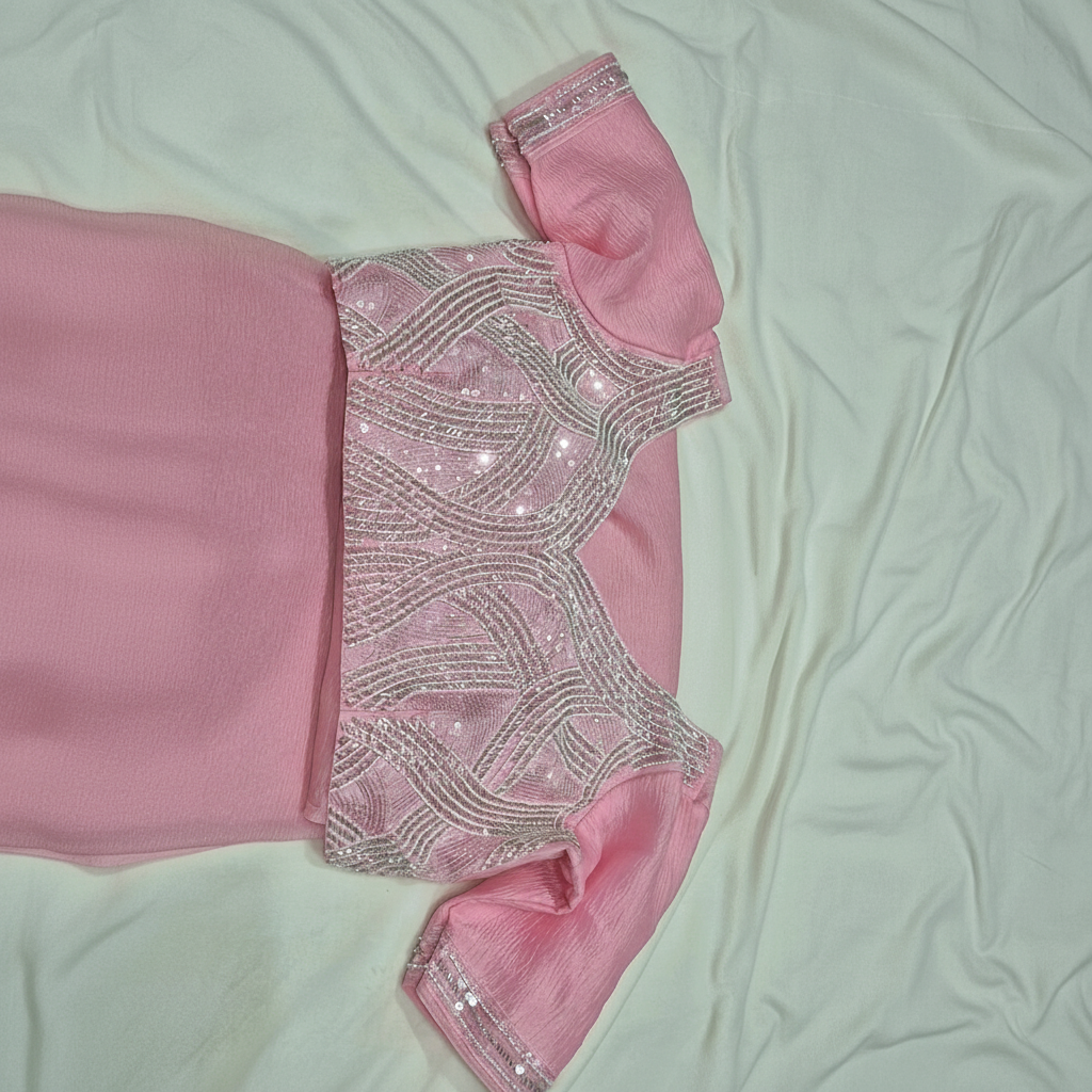 Pink Tissue Saree Studio Quality