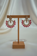 Red Chandbali - On Stand