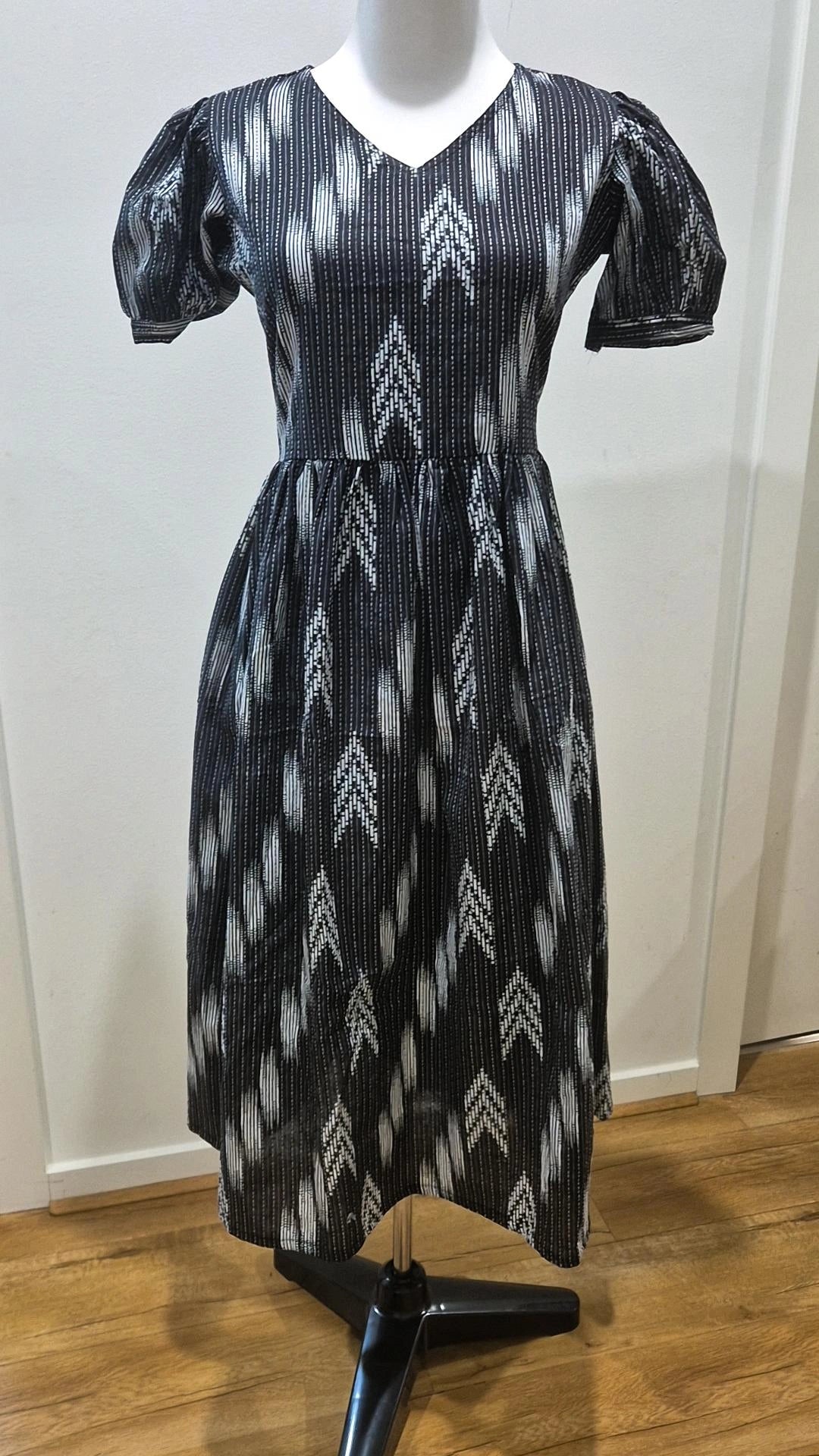 Black Katan Cotton Frock