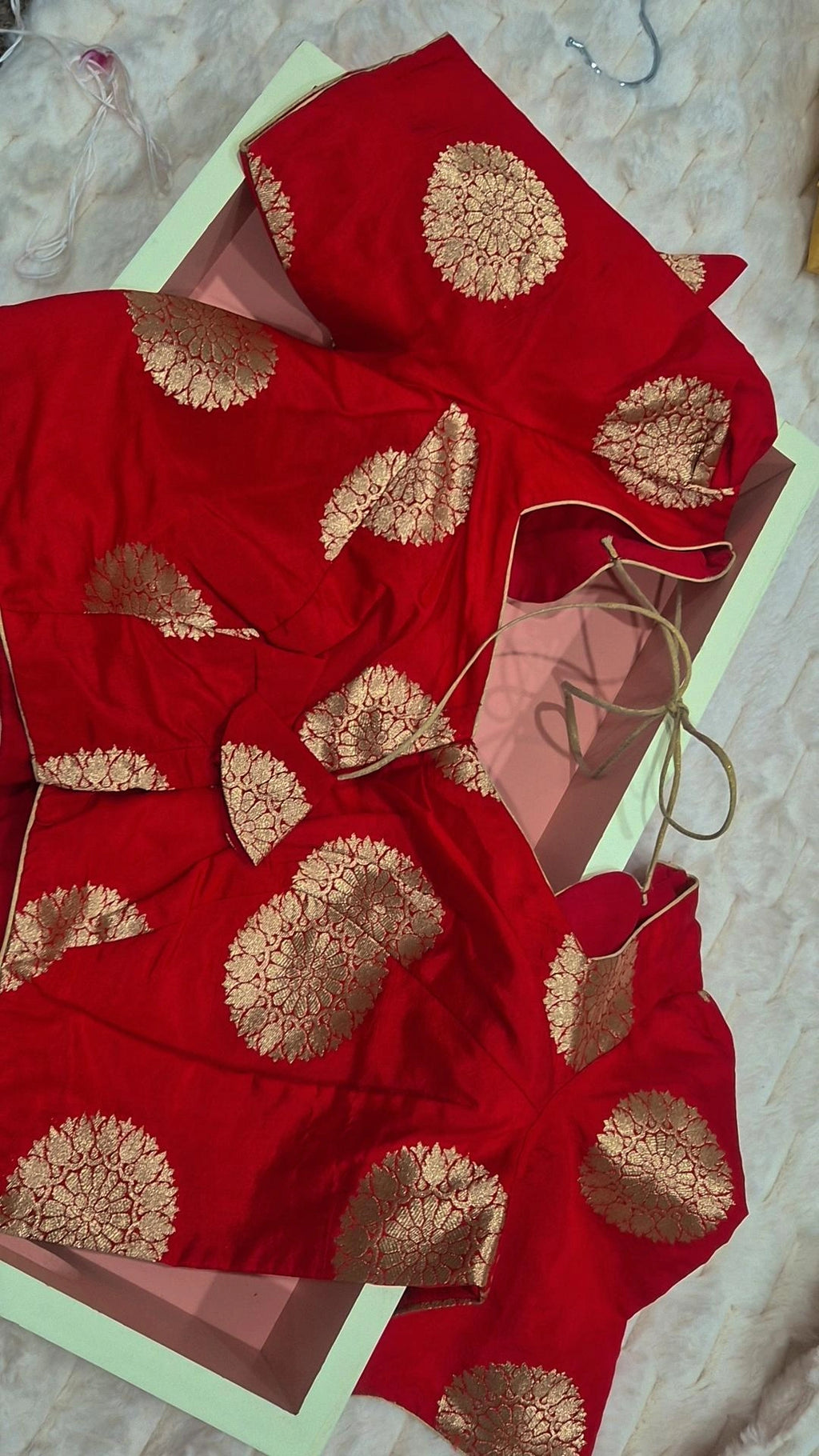 Space Silk Saree – baby pink | Real Mirror Work | Stitched Blouse