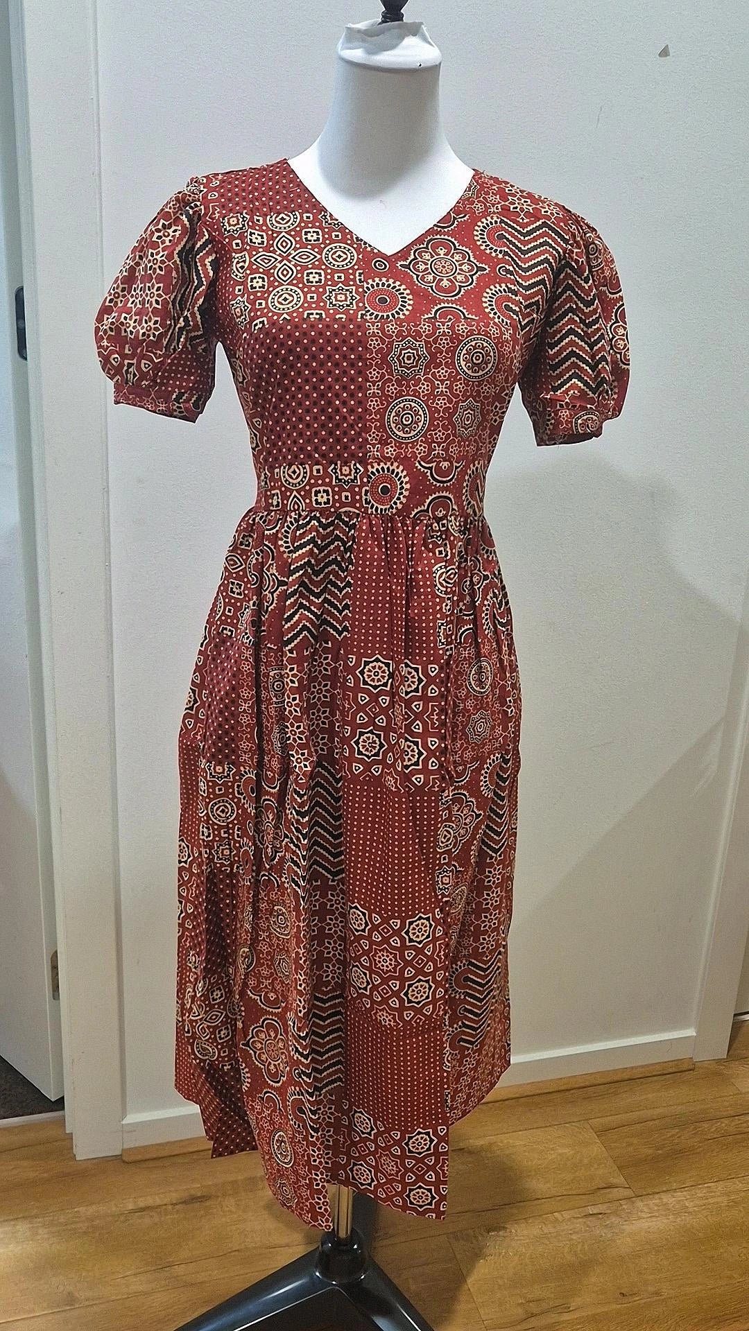Maroon Jaipur Cotton Frock