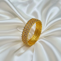 Round CZ Bangles - Satin Background