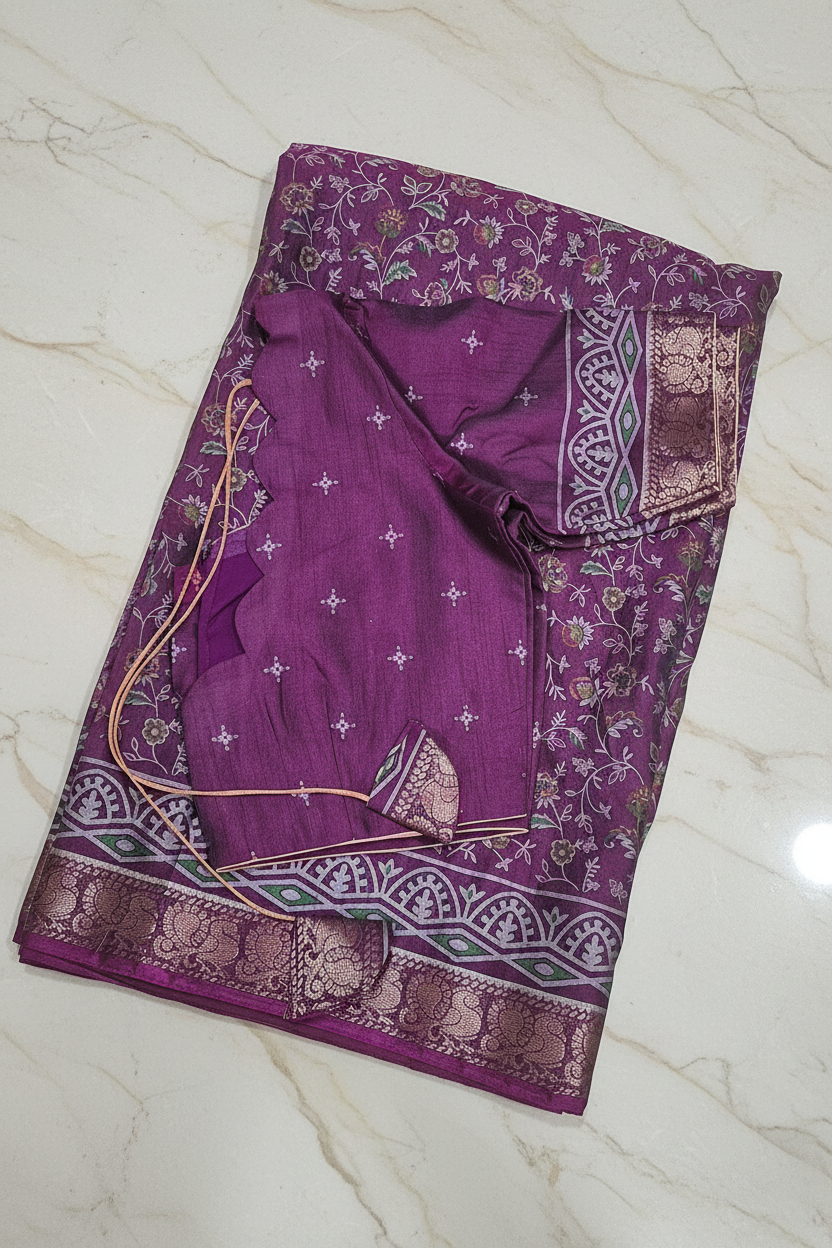 Teal Blue Dola Silk Saree