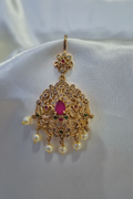 Teardrop Filigree Ruby Close-up