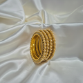 Temple Jewellery Pearl Bangle Set - 1:1 White Satin