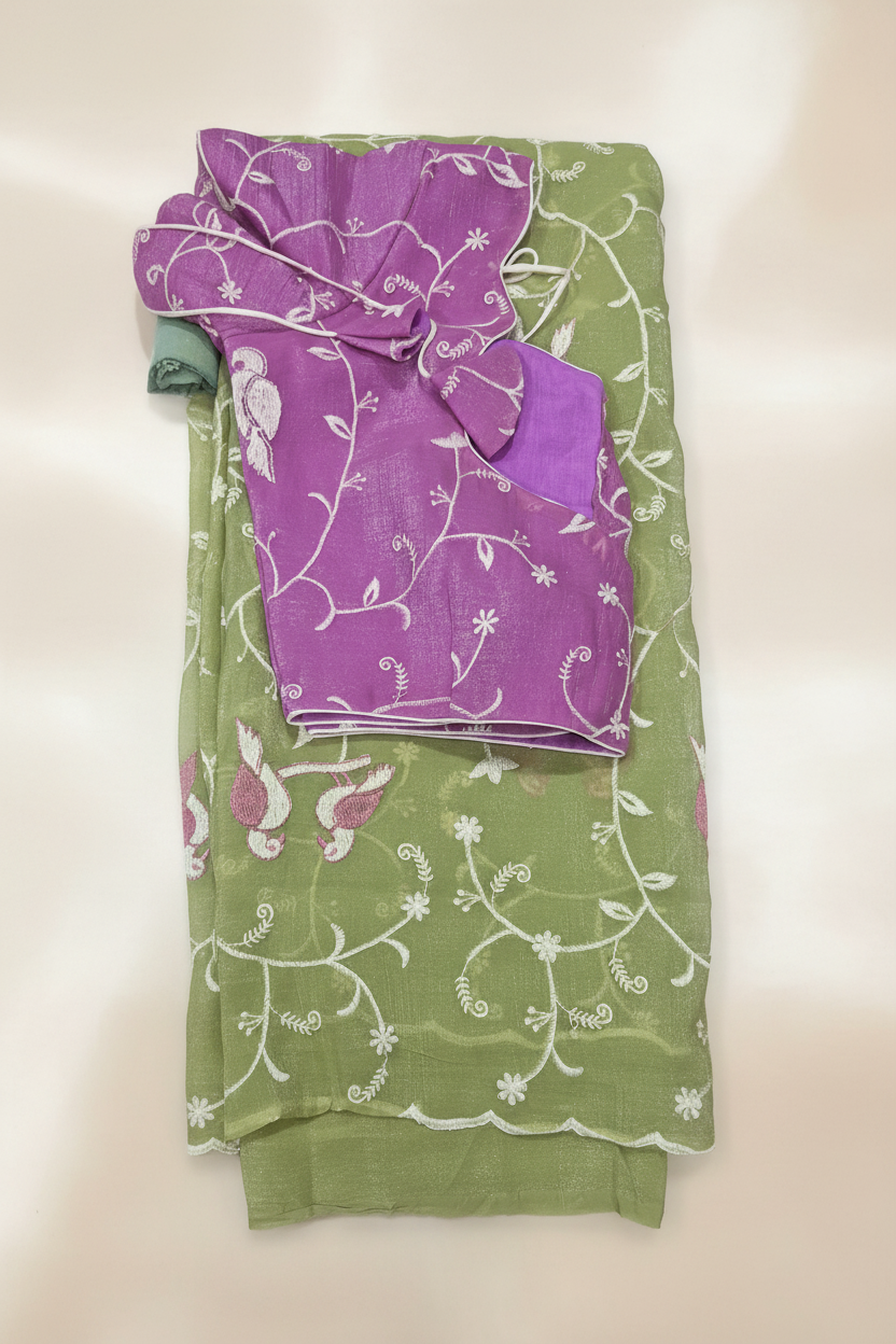 Tissue Saree Image 2