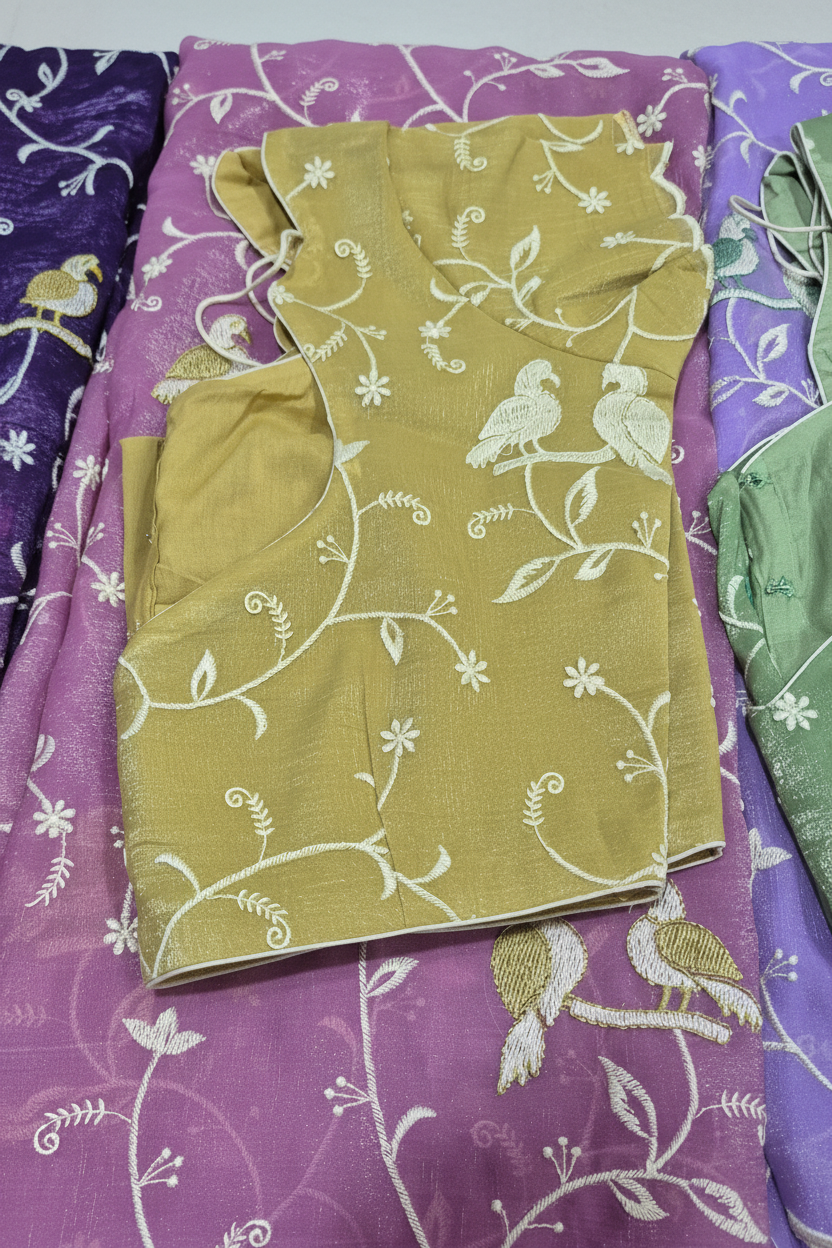 Tissue Saree Image 7