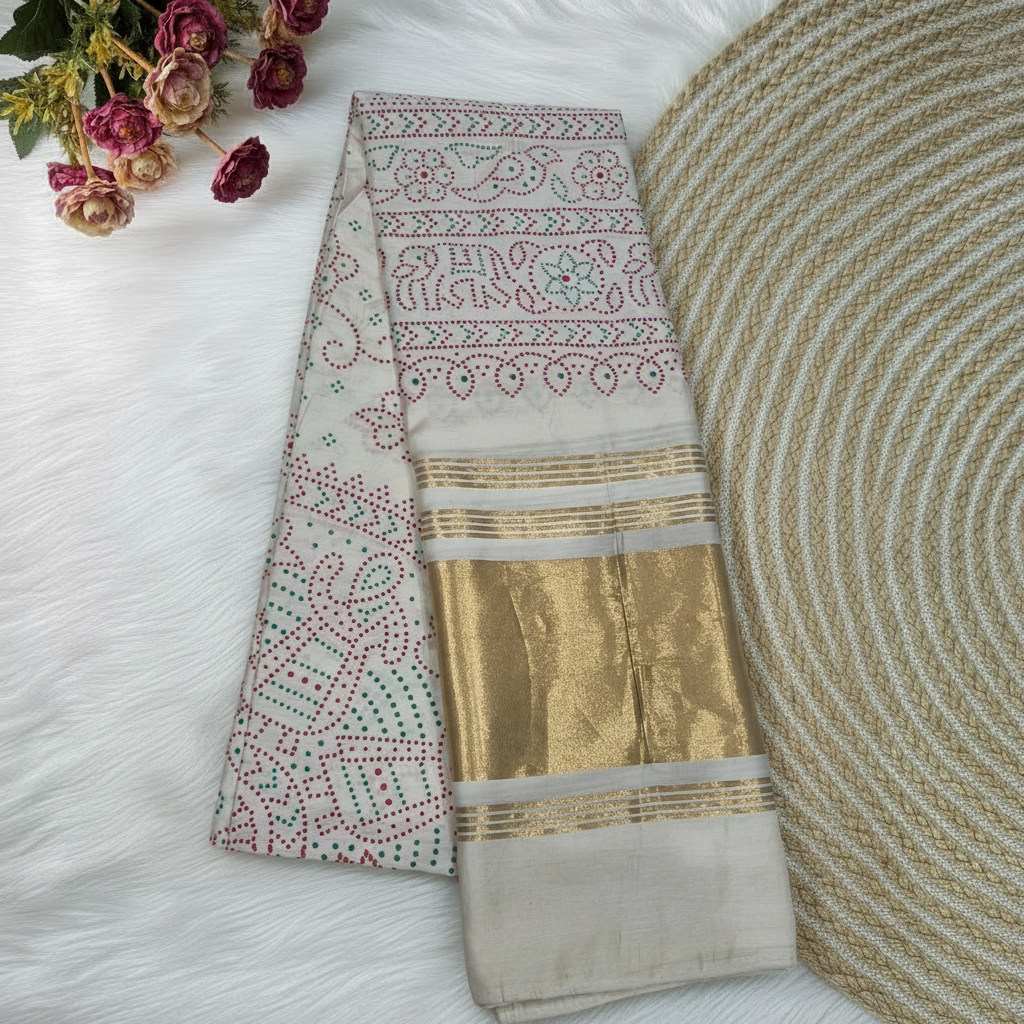 White Bandhani
